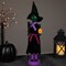 Northlight Witch Halloween Nutcracker with Broom - 14" - Black and Purple